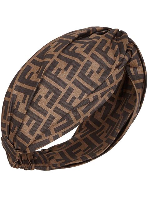 fendi double f logo headband|fendi motif headband.